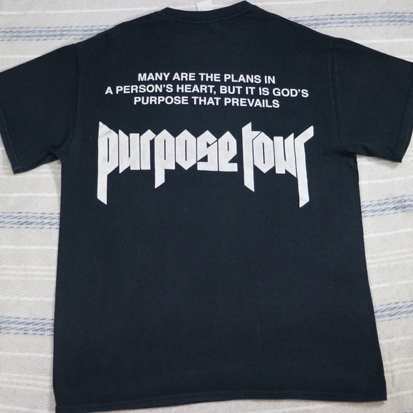 Justin Bieber PURPOSE TOUR Front Back Tee Shirt Size MEDIUM - Picture 3 of 6